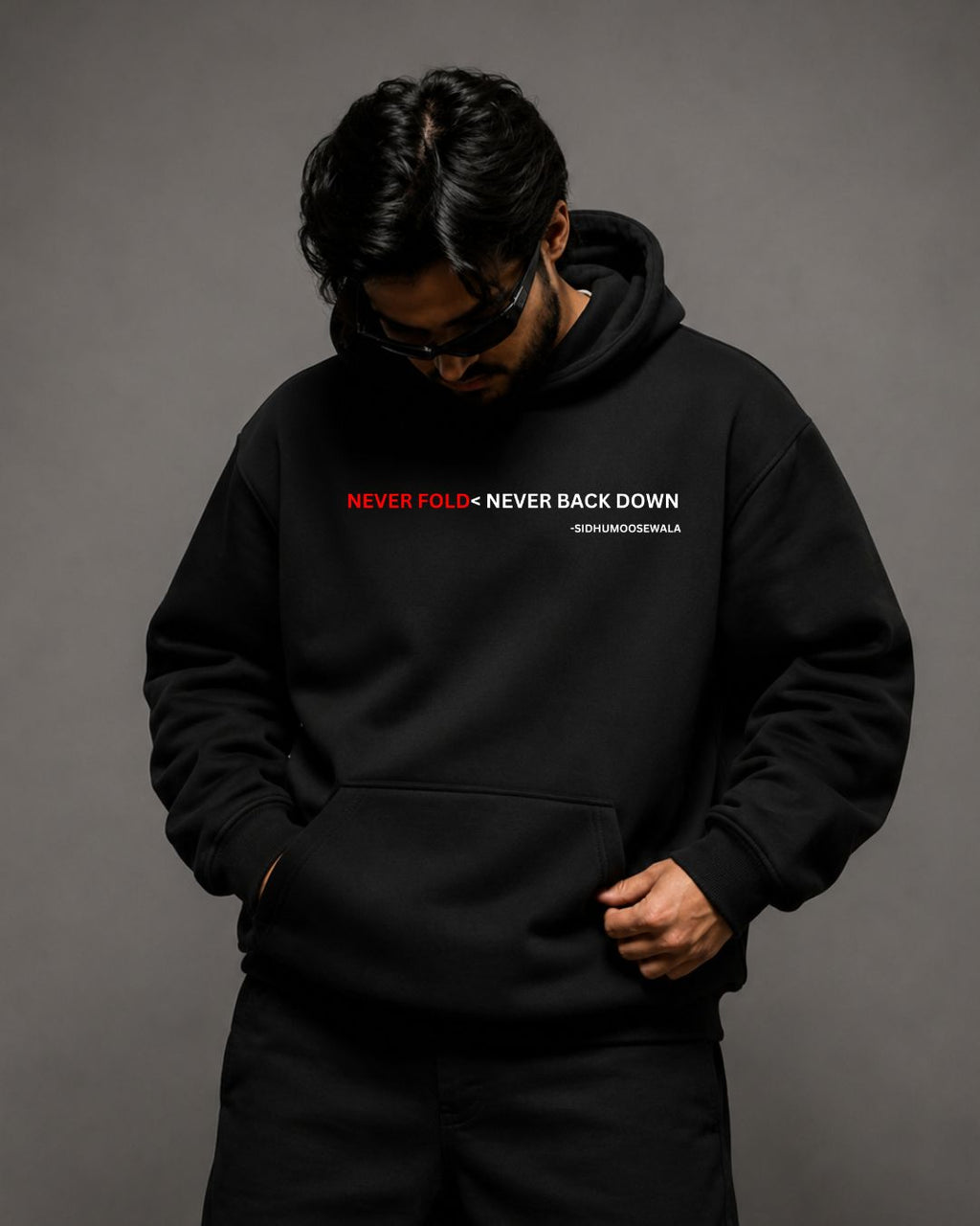 SIDHU NEVER FOLD HOODIE